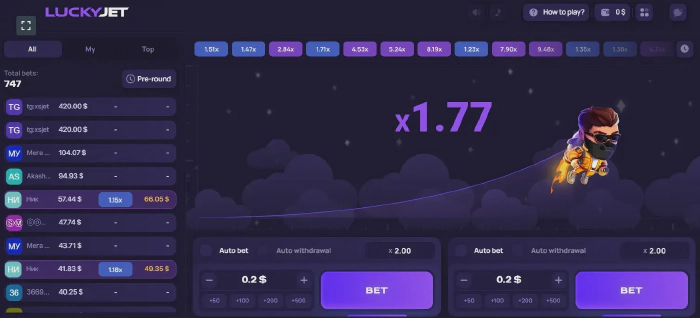 1win Lucky Jet game for Indian gamblers